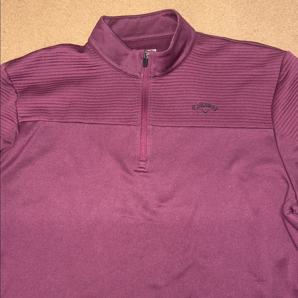 Callaway XXL Maroon Men's 1/4 Zip pull over Golf